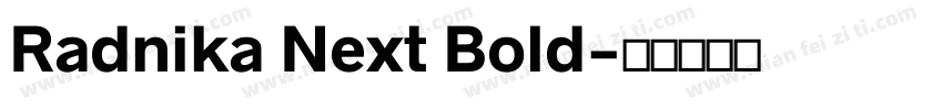 Radnika Next Bold字体转换